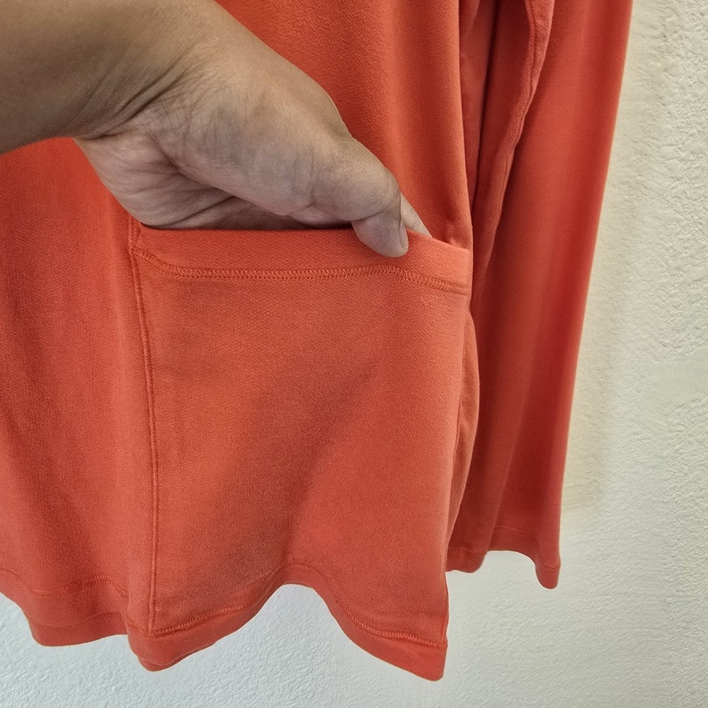 Eileen Fisher Orange Boxy Top Pocket Oversized Women's Small Petite Lagenlook - Picture 3 of 5